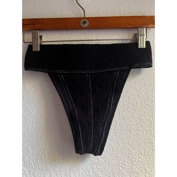 Free People free-est Dylan High-Waist Bikini Bottoms - Black - Size XSmall - Picture 3 of 11